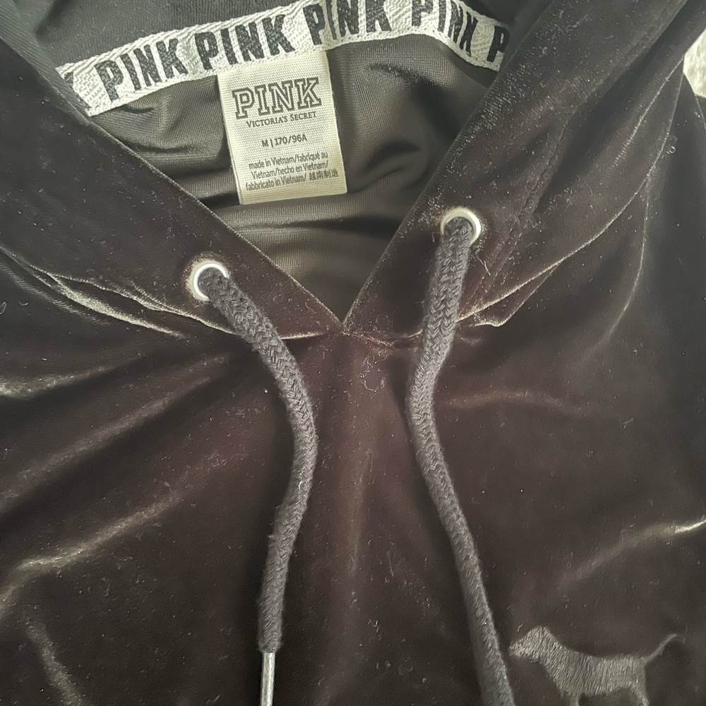 Pink Victoria's Secret Velvet Hoodie